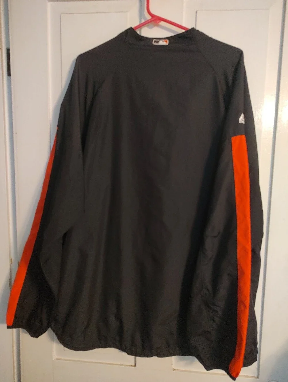 Majestic Baltimore Orioles MLB Pullover Windbreaker Jacket Black/Orange Adult XL